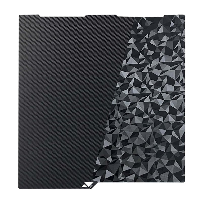 IdeaFormer-3D Diamond PEO+Carbon Fiber PET Build Plate for Anycubic Kobra 3/Kobra 3 V2/Kobra 3 Combo, Double Sided PEO PET Spring Steel Plate Flexible Sheet for 256x268mm Kobra 3 Series - Image 1
